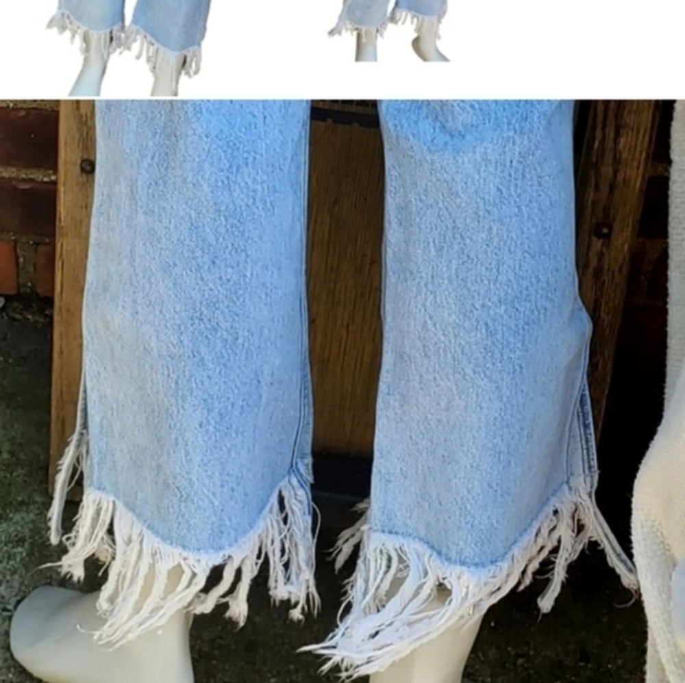 Zara‎ Vintage Fringe Jeans 4 - Picture 4 of 9